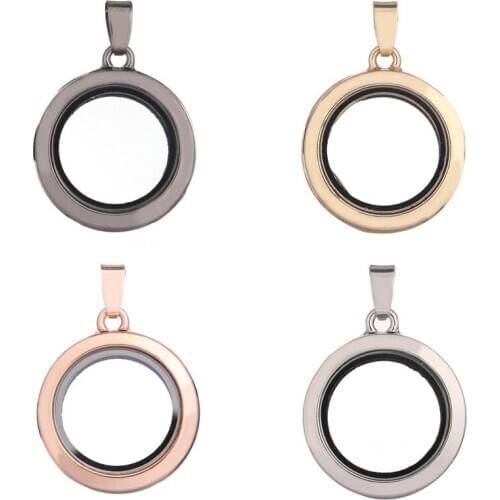 5Pcs/lot L9 30mm Memory Round Glass Floating Photo Locket Pendant Making Aromatherapy Diffuser Jewelry Supplies