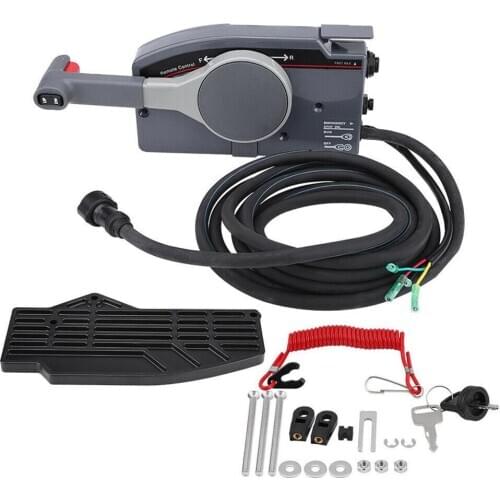 Boat Outboard Remote Control Box for Yamaha 703 10Pin Cable Right Hand PUSH Throttle Car Interior Decoration Set