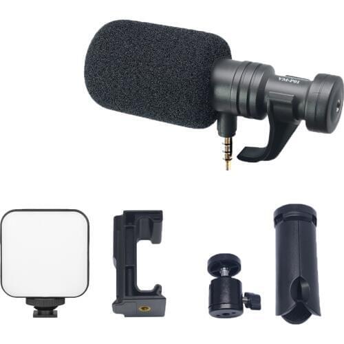 Mcoplus 3.5mm Plug-on Smartphone Microphone Video Mic with Windscreen for Vlog Youtube Tik Tok Smartphone Video Record Online
