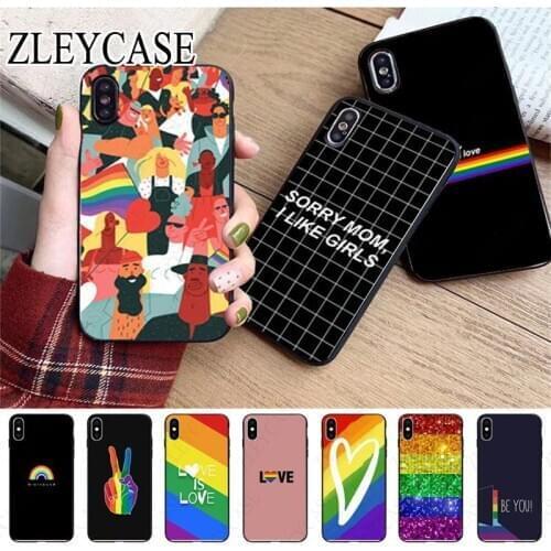 Gay Lesbian LGBT Rainbow Pride ART Soft Phone Accessories Case For iphone x xs 11pro max 5s 6splus 7 8plus SE 2020 xr xsmax case