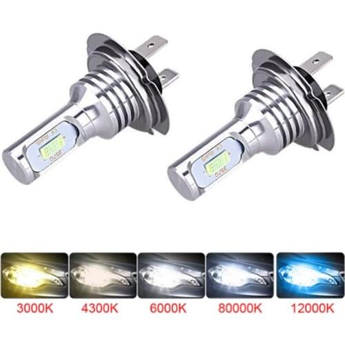 New 2Pcs H4 H11 H7 CSP Led Car Headlight Bulb Source Car Led Fog Driving Lights White 6000K Bulb Car Fog Lamps Car Accessories