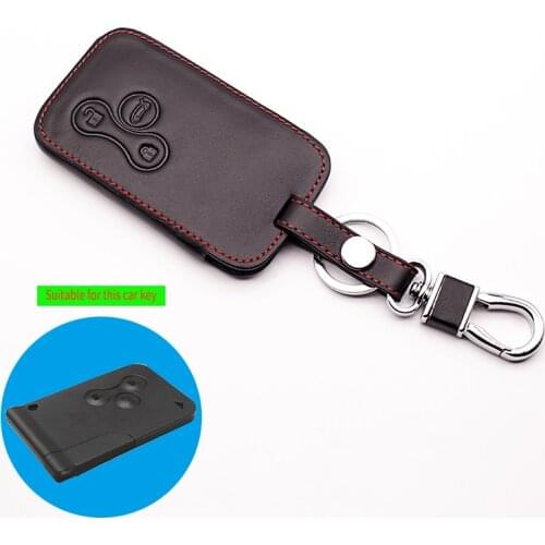 2017 latest High quality Case Cover Holder Leather Key Holder For Renault 3 button remote control protect shell For starline a91