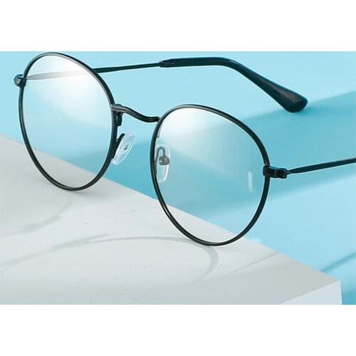 NEW Designer Woman Glasses Optical Frames Metal Round Glasses Frame Clear lens Eyeware Black Silver Gold Eye Glass