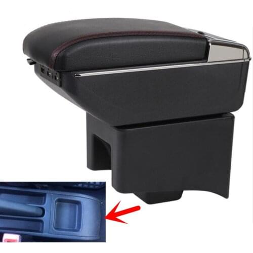 For Volkswagen Polo armrest box Polo V universal 2009-2020 car center console modification accessories double raised with USB