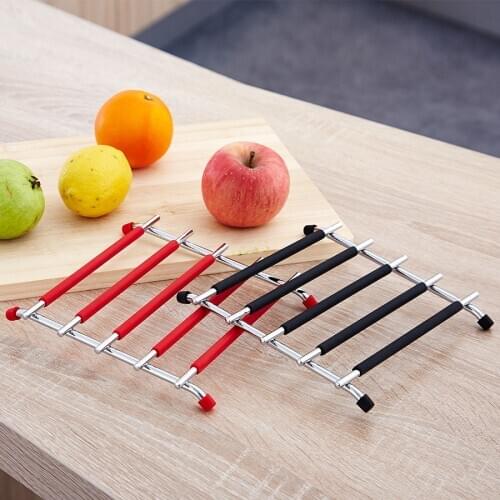 Stainless Steel Silicone Hollow Non-slip Placemat High Temperature Resistant Non-slip Insulation Mat Anti-scald Bowl & Pot Mat