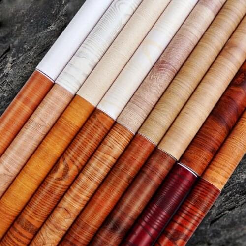 3/5/10m Pvc Wall Stickers Self Adhesive Wood Grain Wallpapers Room Dormitorio Furniture Decoration Home Kitchen Decor Salon