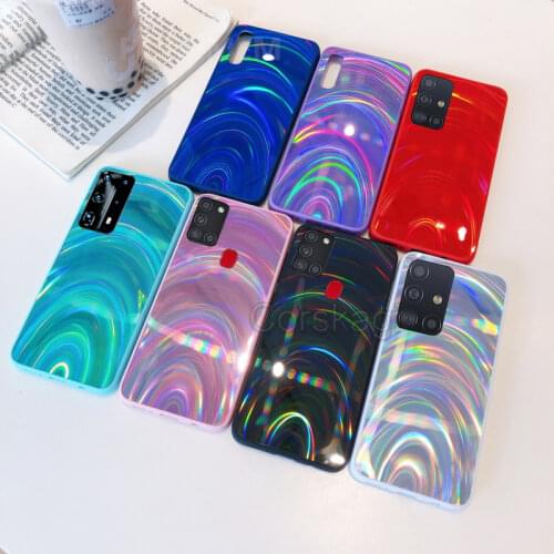 Rainbow Soft Laser Case Cover for Samsung Galaxy A41 A51 A71 A21S A10 A10S A50 A50S A30 A30S A20 A20S A70 A31 A01 A11 M21 M10