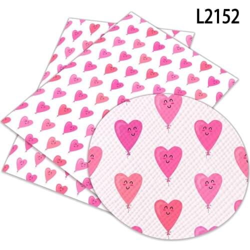 30 cm x 136 cm Colorful Balloons Printed Synthetic Leather for DIY Sewing Garment HairBow Bags L215