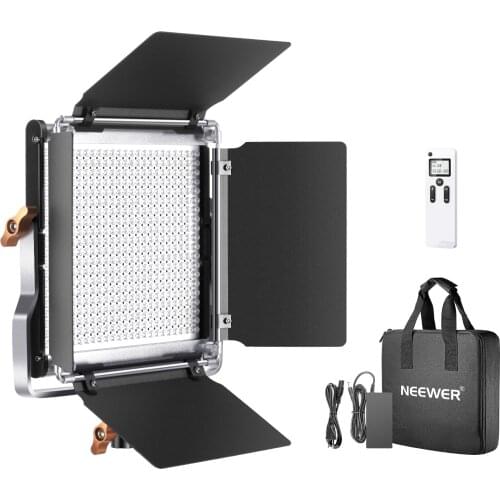 Neewer Advanced 2.4G 480 LED Video Light,Dimmable Bi-Color LED Panel +LCD Screen and 2.4G Wireless Remote for Portrait Product