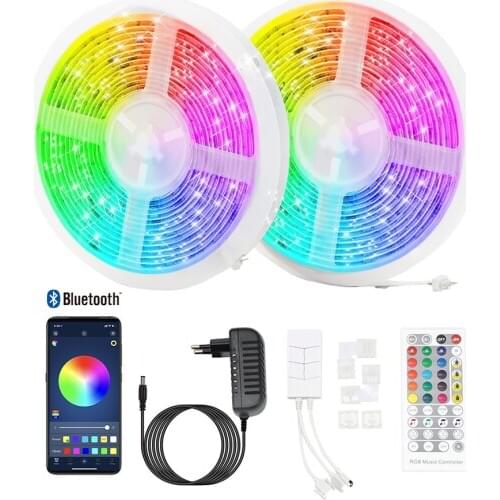 LED Strip Lights 15M Ultra-Long LED Lights Strip Music Sync App Control with Remote RGB LED Lights for Bedroom DIY Color Option