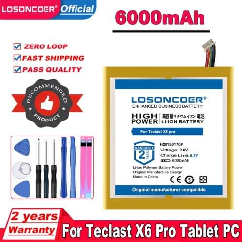 Top Brand 100% New 6000mAh H28150170P Battery For Teclast X6 Pro Tablet PC
