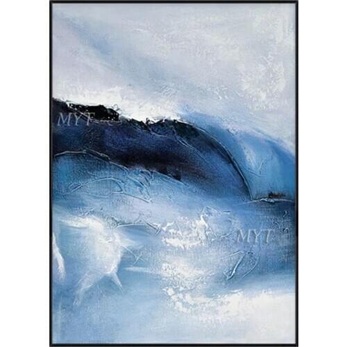 The Waves Of The Sea Abstract Oil Painting Modern Wall Art Living Room No Frame Picture Home Decoration Painting No Framed