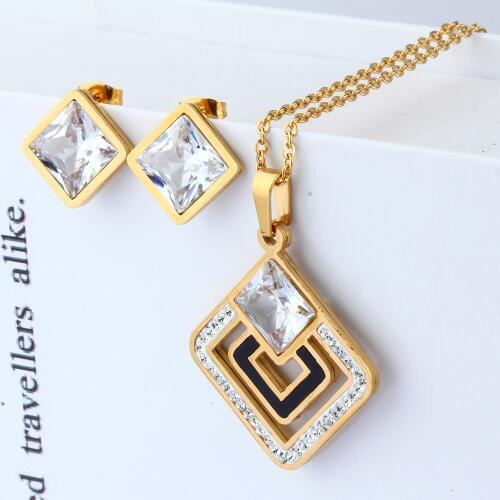 OUFEI Stainless Steel Jewelry Sets Fashion Wedding Women Bridal Jewelry Sets Store Jewellery Indian Accessories For Women