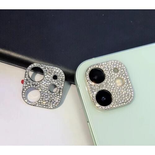 Rhinestone Glitter Camera Lens film Protector Case For iPhone 12 Pro Diamond Full Lens Screen Protective Cover For iPhone 12