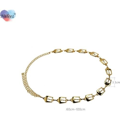 Nuleez Brand Chains Belt Female 18K Golden Metall Looking Waist Decoration Jewellry Suit and Dress Accessory 2021 New Hot Sellin