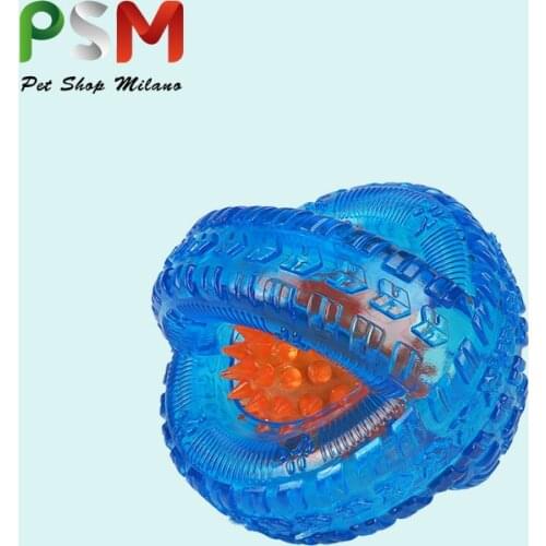 Pet flash molar toy husky golden Teddy dog tooth cleaning rubber luminous elastic toy