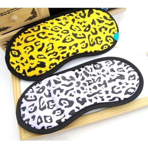 2020 Leopard Print Travel Sleeping Eye Mask Cover Shade Blindfold Funny Eyemask Gifts For Women Men Random Color 19x 9.6cm