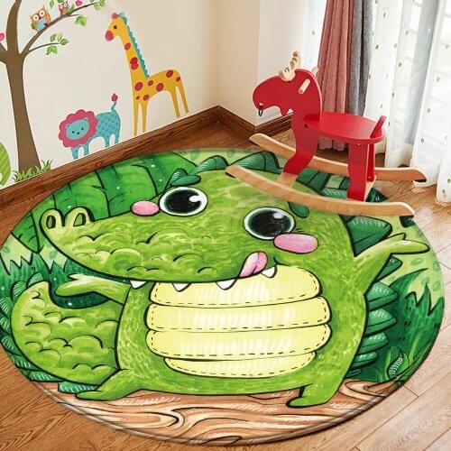 2021 Baby Play Mat Pad Cotton Soft Flannel Crawling Blanket Animal Cute Round Carpet Floor Rug Kids Children Room Nordic Decor