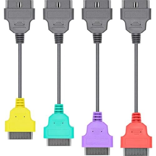 4pcs/lot For FiatECUScan Adapter OBD OBD2 Connector MultiECUScan ABS Airbag obd2 scanner Diagnostic cable for Fiat ECU Scan tool