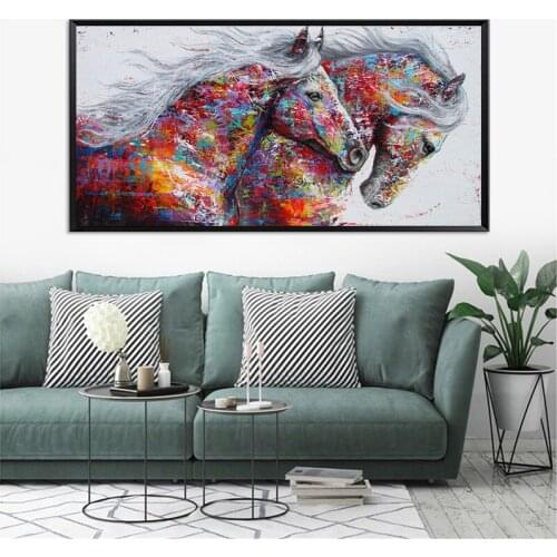 Abstract Oil Painting Large Size Canvas Horse Poster Prints Animal Wall Pictures for Living Room Home Decor Cuadros Decoracion
