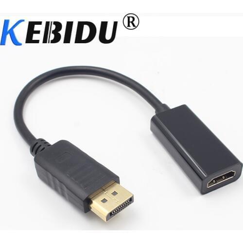 Kebidu HD 1080P DP Male To HDMI-compatible Female Adapter HDTV Cable Adapter Converter 20 To 19 Pin For HDTV Projector Display