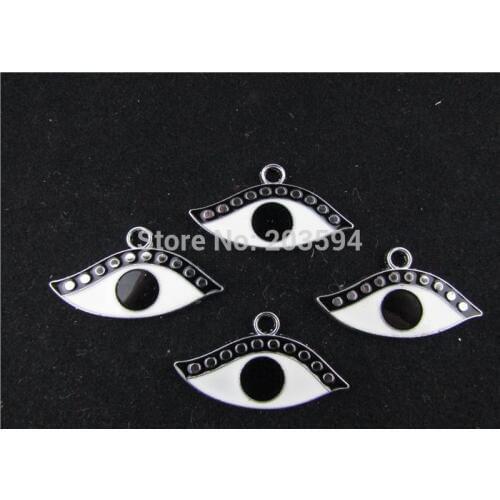 AE211 100Pcs Mixed Enamel EYE luck Charms Pendants Pet Charm for Necklace Charm 22X23MM bead