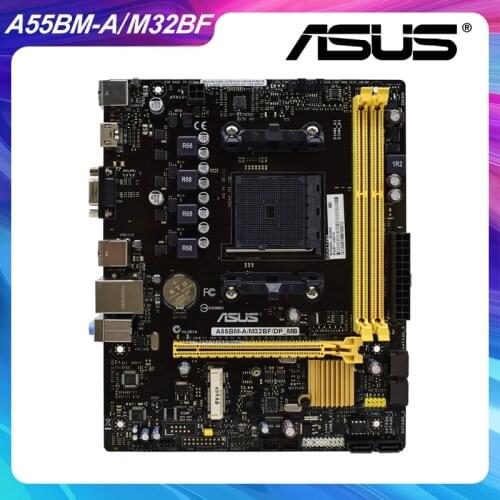 For ASUS A55BM-A/M32BF/DP_MB Socket FM2+ Original Desktop Used motherboard AMD A55 DDR3 PC Motherboard