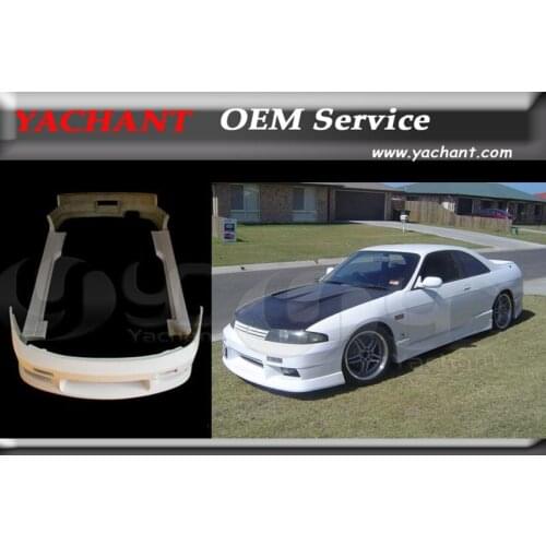 Cat-Styling FRP Fiber Glass Bodykit Fit For 95-98 Skyline R33 GTS 2D M Sport Style Body Kit Front Bumper Rear Bumper Side Skirts
