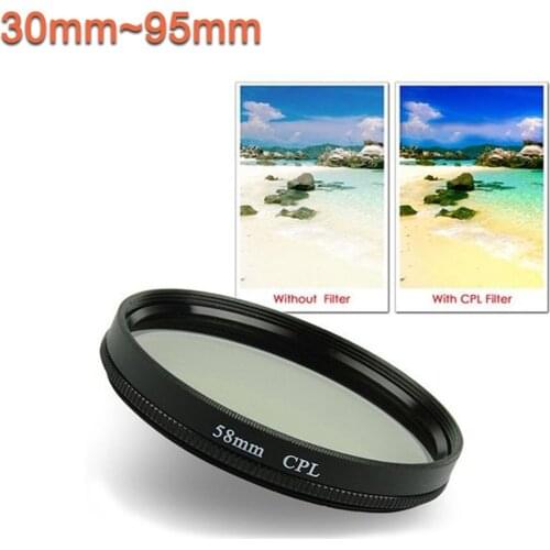 CPL lens Filter 37 43 46 40.5 49 52 55 58 62mm 67mm 72mm 77mm 82 Circular Polarizer Polarizing for Nikon Canon DSLR Camera