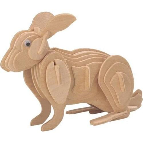 Wildlebend 3D Wooden Puzzle-Rabbit