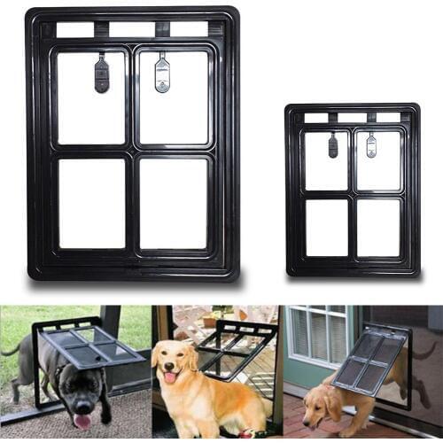 Two Size Pets Cats Free To Enter And Exit The Door Cat Playing Doors Screen Window Pet Lockable Pet Training Supply