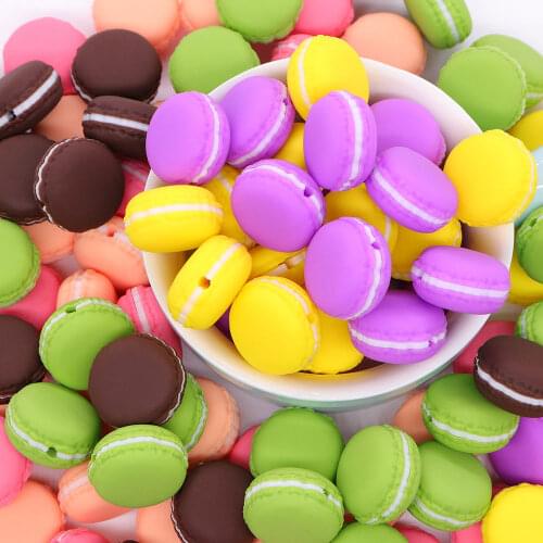 Cookies Shape Teether Beads For Baby Teether Teethinng Chain Handmade DIY Pacifier Clip More Colorful BPA Free Teether