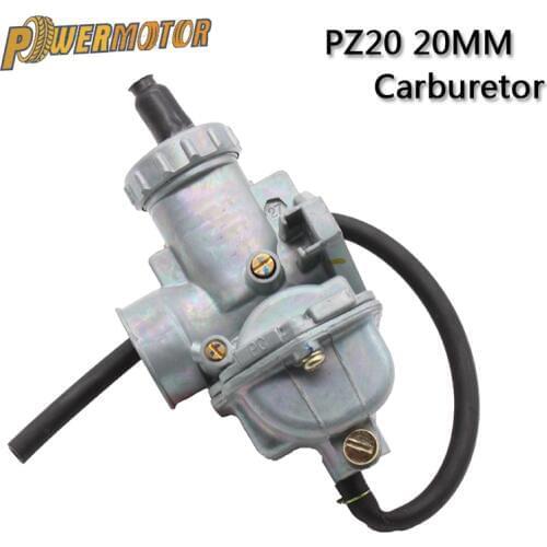 PowerMotor PZ20 20mm Motorcycle Carburetor Carb For 50cc 70cc 90cc 110cc 125cc 135 For Kazuma ATV Quad Go Karts Moped SUNL HK110