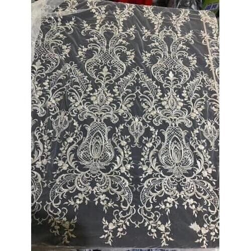 Lace heavy beaded bridal dresses lace fashion big royal Wedding Dress lace