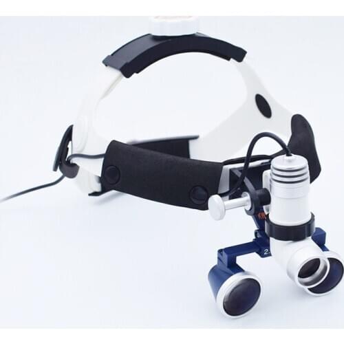 Medical Loupes 2.5/3.5X Binocular Magnifier Dental Surgical Loupe+3W LED Medical Headlight Headlamp with Aluminum Box