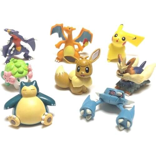Pokemon Metang Charizard Pikachu Eevee Snorlax Stoutland Cute Action Figure Model Toys