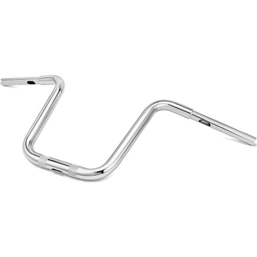 Motorcycle Chrome 12" Rise Mini Ape Hanger 5" Pullback 1.25 Clamp Bar Handlebar Steel For Harley 2008–2017 Dyna Fat Bob FXDF