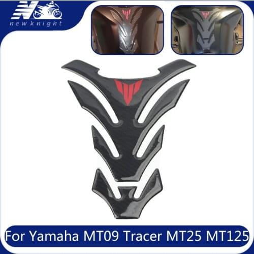 For Yamaha MT09 Tracer MT25 MT125 Motorcycle 3D Waterproof Carbon Fiber Fuel Decal Gas Tank Pad Protector Fish Bone Sticker