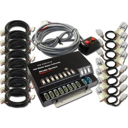 Wholesale price ! 120W hid bulb 8 in1 HID Hide A Way Emergency Warning strobe light High Quality hid strobe light KF-L3006