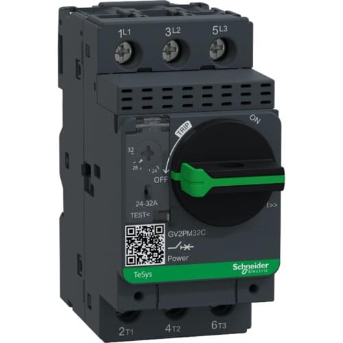 New Original Schneider GV2-PM32C Motor Circuit Breaker Protection GV2PM32C 24-32A 3P Knob Type