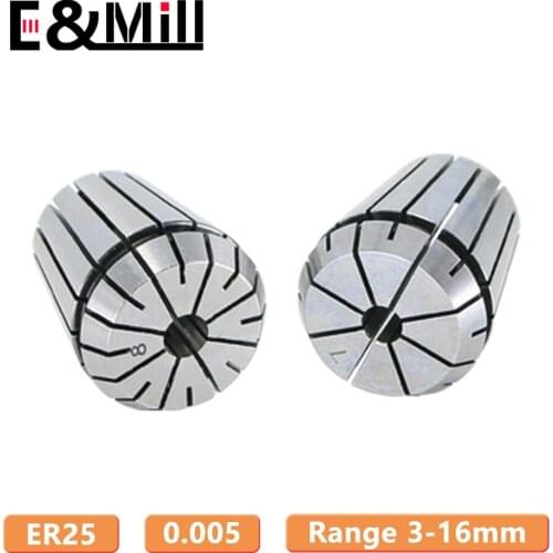 High Quality High Precision ER25 3~16mm 0.005 ER Spring Collet Chuck For CNC Milling Tool Holder Engraving Machine Lathe Mill