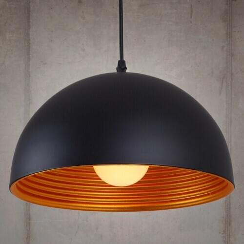 Simple lampshade creative double bedroom chandelier restaurant lamp coffee shop single semicircular lamp