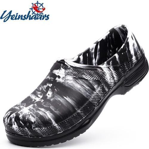 EVA Hotel Kitchen Clogs Non-slip Waterproof Oil-proof Work Shoes Breathable Resistant Kitchen Cook Chef Shoes Plus Size 39-49