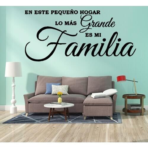 Family Familia Phrase Pvc Wall Decals Home Decor Removable Wall Sticker Home Decoration Wallpaper