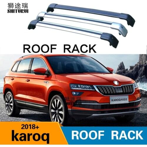 SHITURUI 2Pcs Roof Bars for SKODA Karoq 2017 2019 2018 Nu7 SUV Aluminum Alloy Side Bars Cross Rails Roof Rack Luggage Carrier
