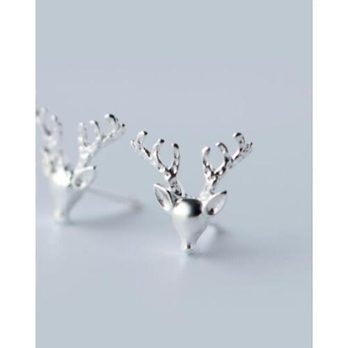 Shuangshuo Animal Fashion Jewelry Elk Antler Deer Stud Earrings for Women Earrings Female Earing oorbellen Christmas Gifts