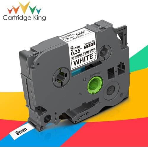 Strong Adhesive tze S221 Compatible Brother Label Tape 9mm Black on White tze-S221 tz S221 9mm for P-touch 1000 Label Maker