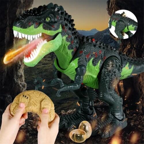 Spray Tyrannosaurus Rex RC Dinosaur Electric Remote Control Animal Model Laying Eggs Walking Kids Toys Boy Children Gifts