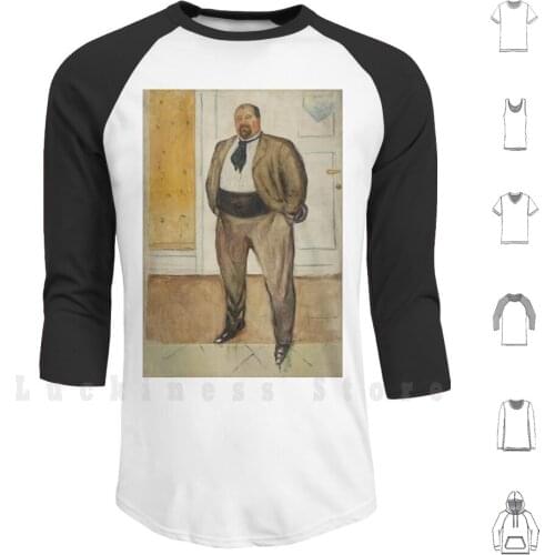 Consul Christen Sandberg By Edvard Munch Hoodies Long Sleeve 19th Century Norwegian Painters 20th Century