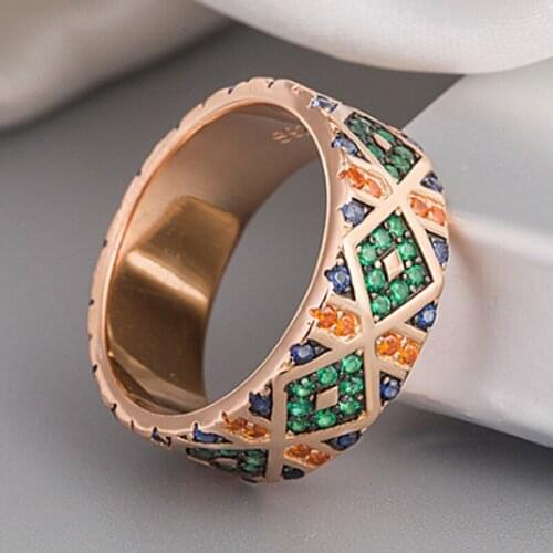 Zlxgirl jewelry luxury brand metal colorful pave cubic zircon silver wedding rings womens best bridal finger ring anel aneis